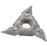 Lego shuriken, stříbrná (19807a FLAT SILVER)